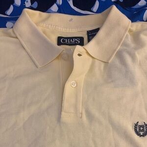 CHAPS SS Pale Yellow 2 Button All Cotton Polo